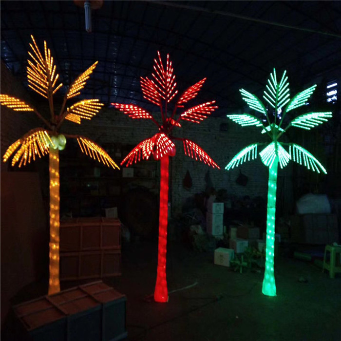 plastic lighted palm tree