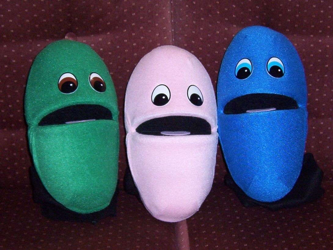 Jellybean puppet set of 3