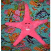 Blacklight pink fur starfish puppet 