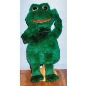 green bullfrog puppet