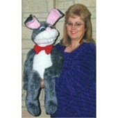 Moving mouth ventriloquist rabbit puppet