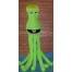Blacklight Green Squid Puppet