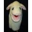 Bib sheep puppet w/large eyes