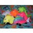 Set of 6 Blklt fish puppets