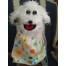 White curly doggie bag