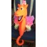 blklt tangerine Seahorse puppet