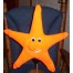 Blacklight Orange starfish puppet 